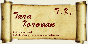 Tara Koroman vizit kartica